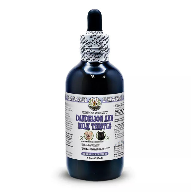 For Pets : Dandelion and Milk Thistle - Non-Alcoholic Liquid Extract 120ml