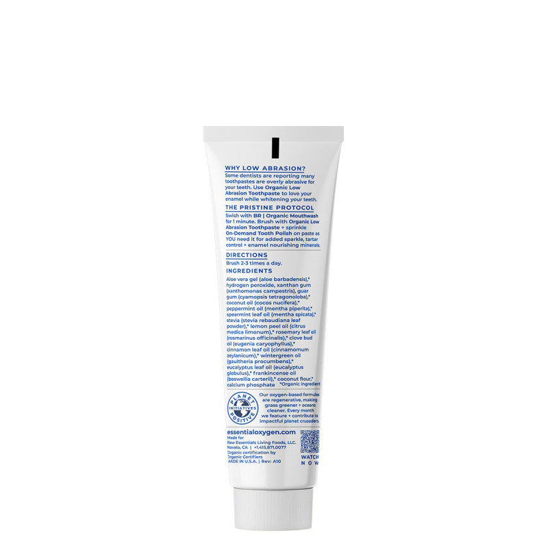 Low Abrasion Toothpaste Peppermint 113g - Essential Oxygen