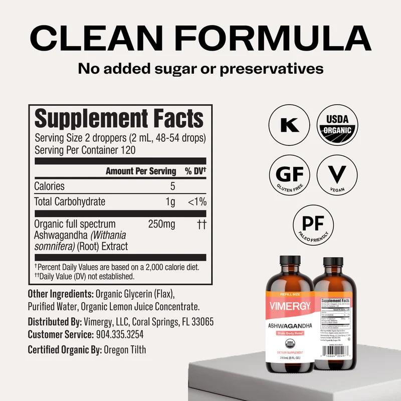 Ashwagandha - extracto líquido sin alcohol