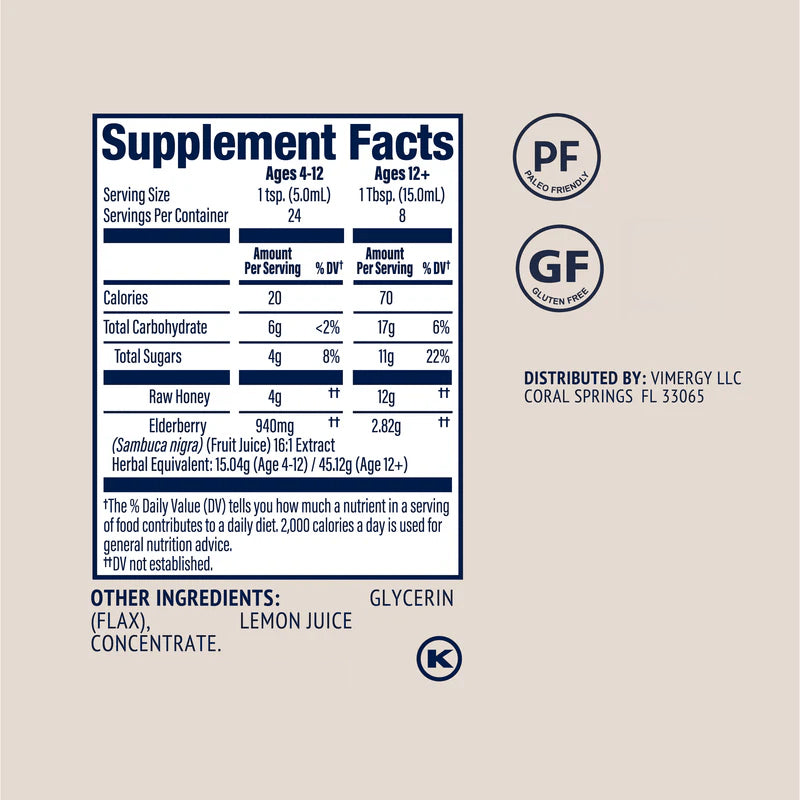 SOOTHE WISE - Sirope de saúco y miel cruda 