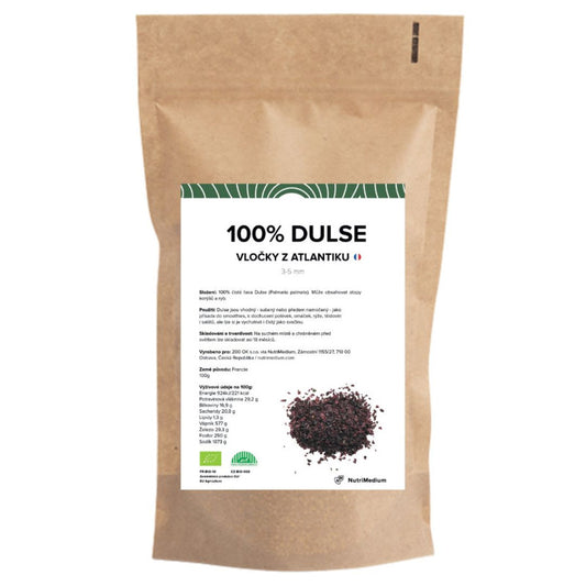 Organic Dulse Seaweed 100g flakes 3-5mm (Palmaria palmata), NutriMedium