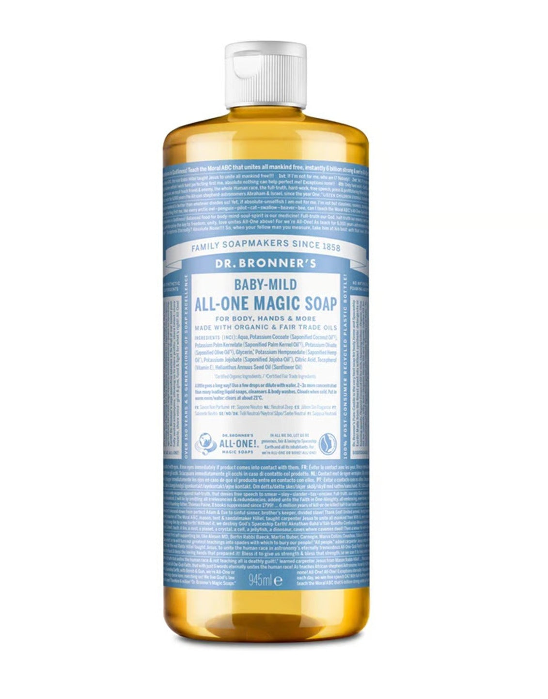 Dr. Bronner's Baby-mild 18-in-1 Natural liquid Soap - Unscented