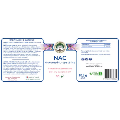 N-Acetyl-L-Cysteine (NAC) 600 mg - Santé Sauvage * Wild Health