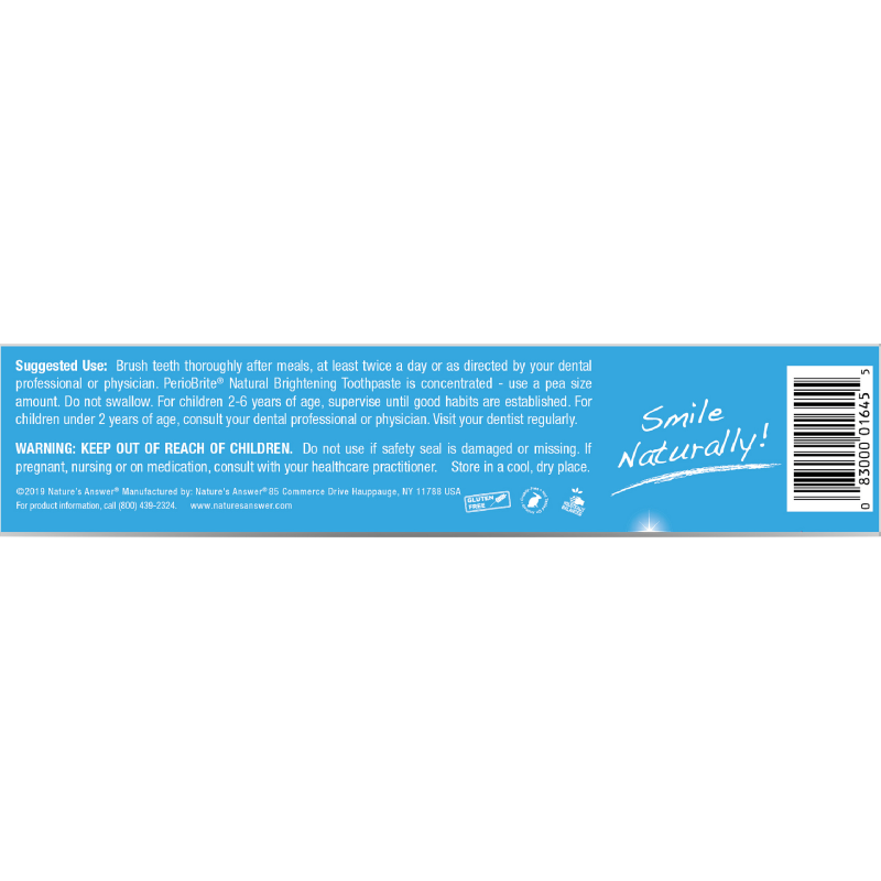 PerioBrite® Brightening Toothpaste - Wintermint - 113 g, Nature's Answer